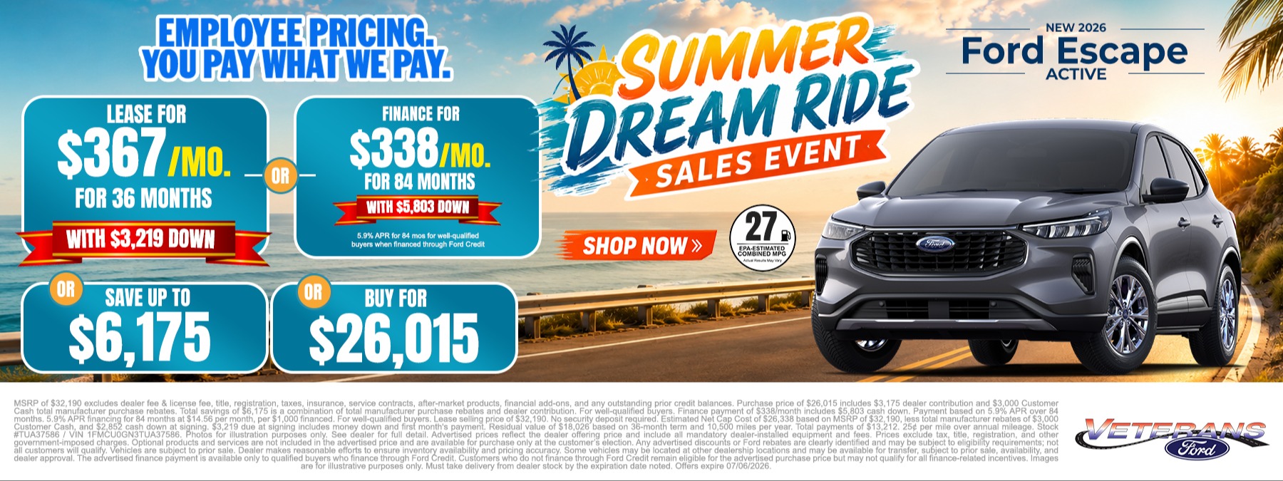 2026 Ford Escape Active